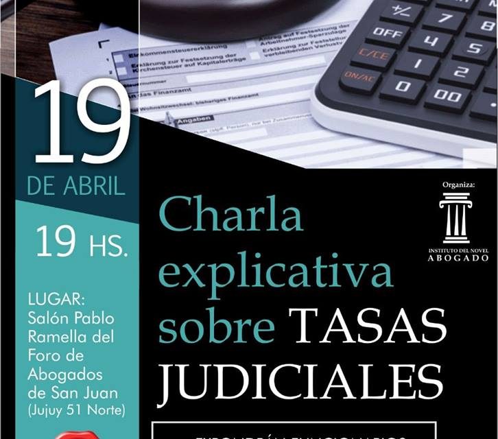 Charla explicativa sobre Tasas Judiciales