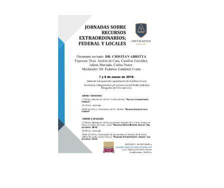 Jornada sobre Recursos Extraordinarios