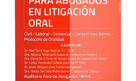 Capacitación para abogados en oralidad