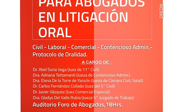 Capacitación para abogados en oralidad