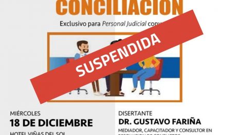 Se suspende la capacitación sobre Técnicas de Conciliación