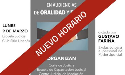 Nuevo horario para la capacitación en Técnicas de Conciliación