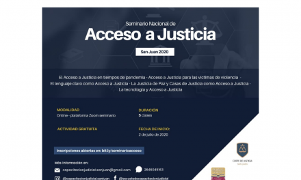 En julio comienza el Seminario Nacional de Acceso a Justicia