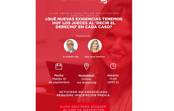 Clase abierta Maestría en Magistratura y Derecho Judicial