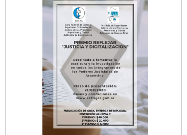 Concurso Reflejar 2020: “Justicia y digitalización”