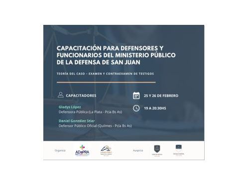 Capacitación a defensores del Ministerio Público