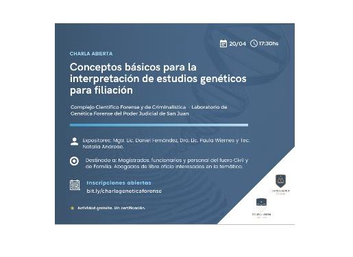 Charla: interpretación de estudios genéticos para filiación