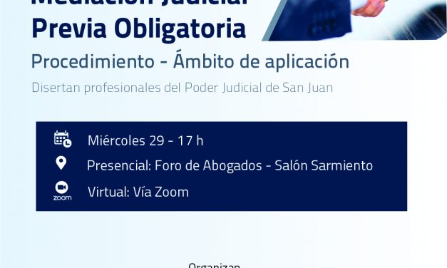 Charla Abierta sobre Mediación Judicial: Procedimiento y Ámbito de Aplicación