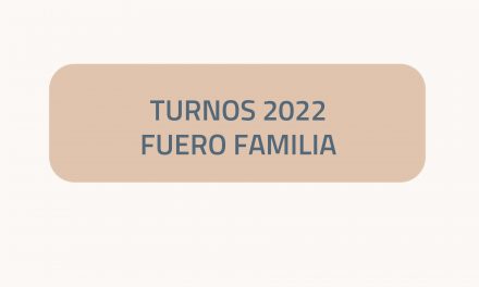 Fuero de familia: turnos 2022