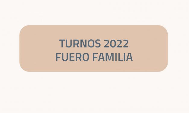 Fuero de familia: turnos 2022