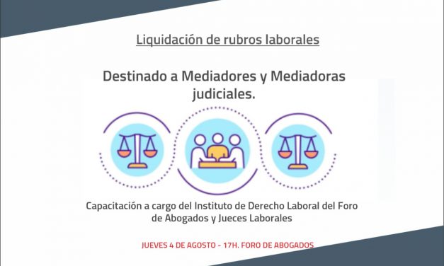 MEDIACIÓN JUDICIAL: NUEVA JORNADA DE CAPACITACIÓN EN EL FUERO LABORAL