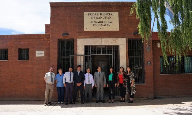 VISITA PROTOCOLAR DEL PRESIDENTE DE LA CORTE AL JUZGADO DE PAZ DE CALINGASTA